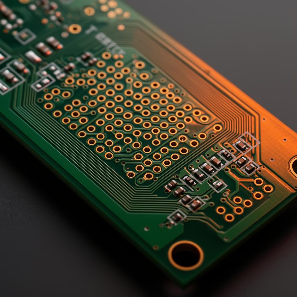 Rigid-flex PCB section